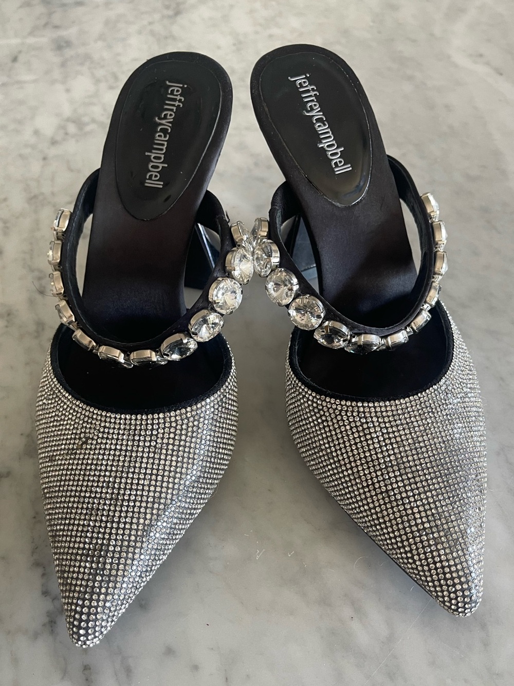 Jeffrey Campbell Zavot embellished high-heel mules. Size 7